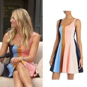 COPY - NWOT STAUD Wells striped cotton-poplin mini dress